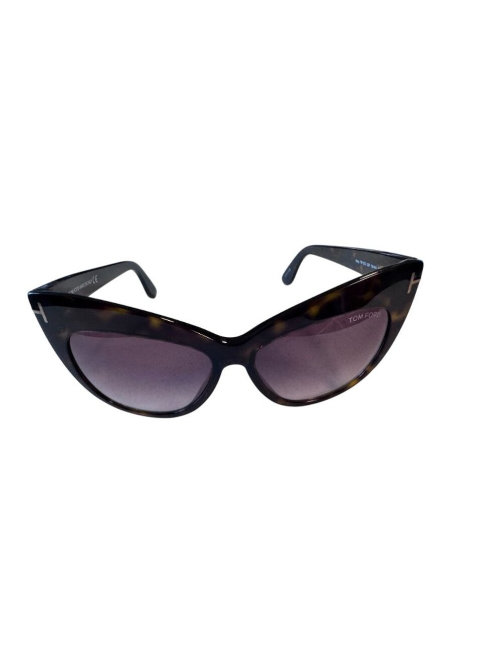 Tom Ford Nika TF523 52F Dark Havana Tortoise Cat Eye Sunglasses Women
